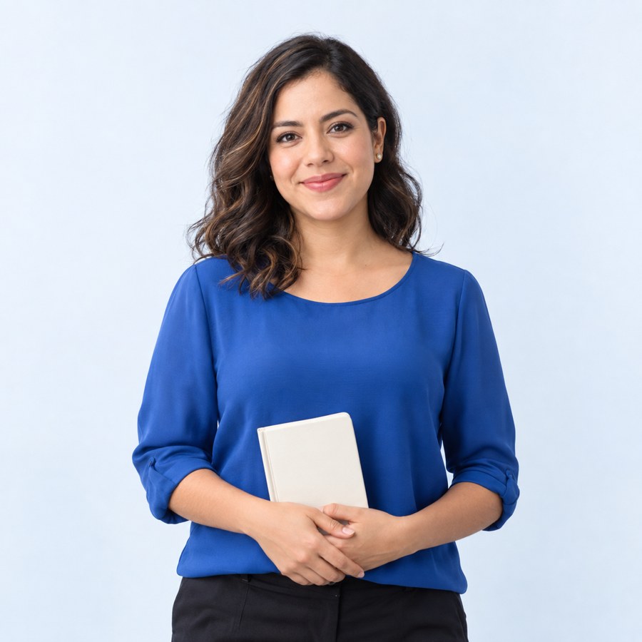 Mujer con una libreta; imagen ilustrativa de Stylovip